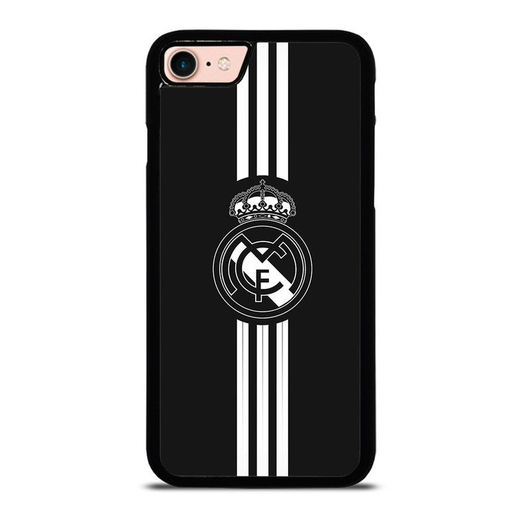 REAL MADRID FC LOGO BLACK WHITE iPhone 8 Case