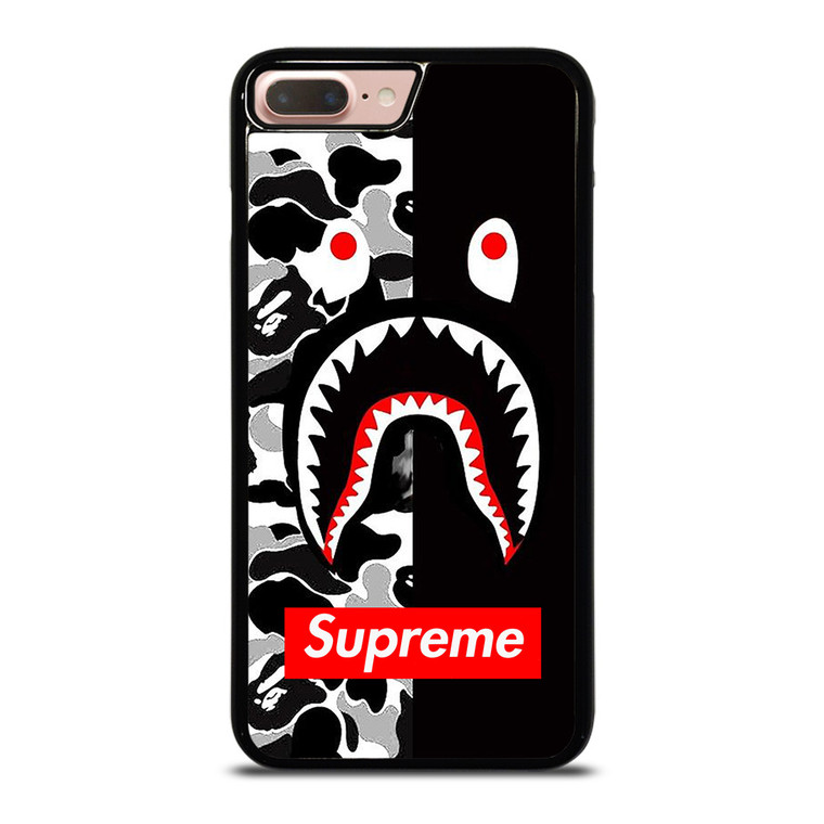 BAPE SHARK SUPREME CAMO BLACK iPhone 8 Plus Case