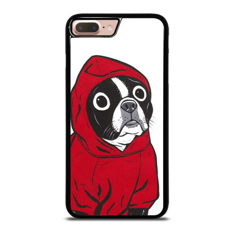 BOSTON TERRIER IN A RED HOODIE iPhone 8 Plus Case