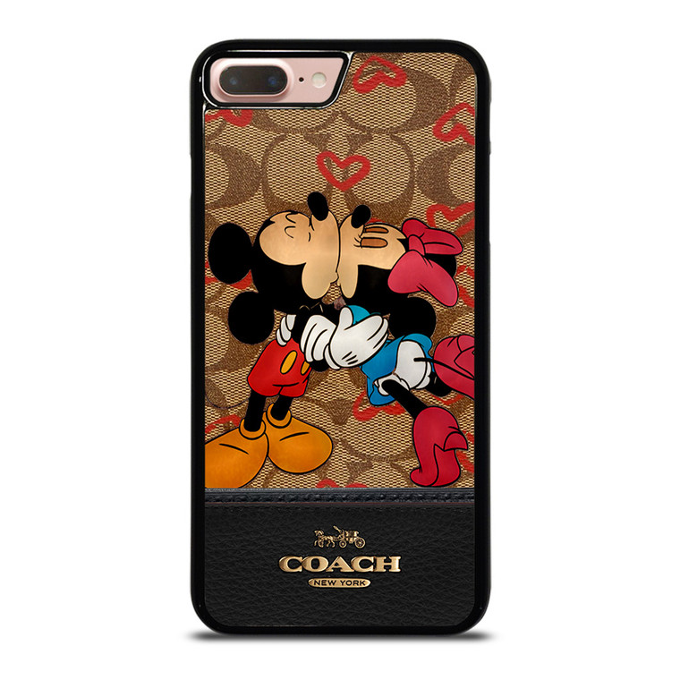 COACH NEW YORK BROWN MICKEY AND MINNIE MOUSE iPhone 8 Plus Case