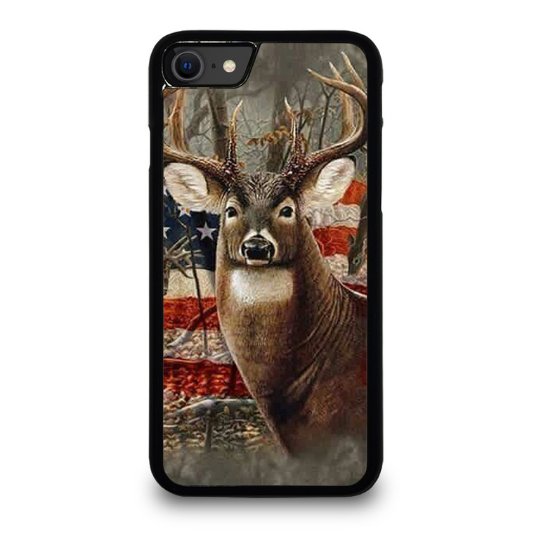AMERICAN FLAG DEER BUCK CAMO iPhone SE 2020 Case