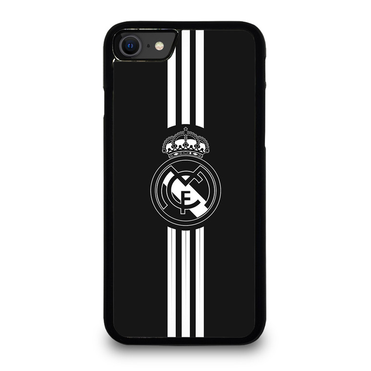 REAL MADRID FC LOGO BLACK WHITE iPhone SE 2020 Case