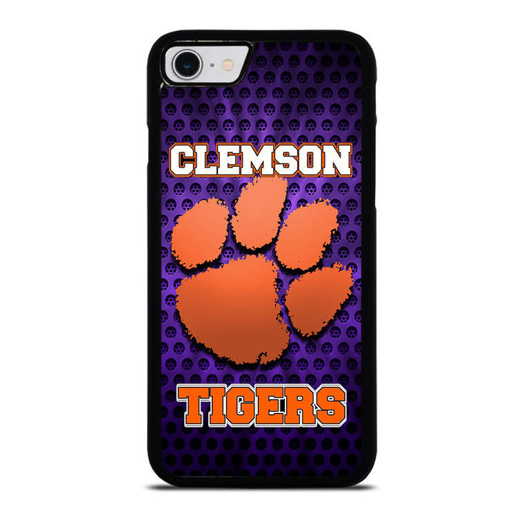 CLEAMSON TIGERS FOOTBALL LOGO PURPLE iPhone SE 2022 Case