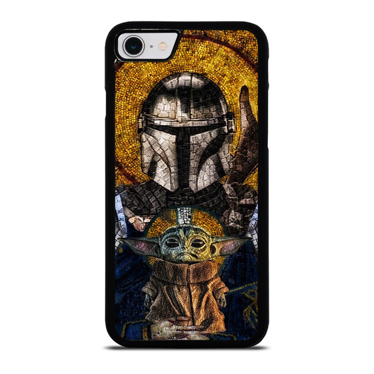 MANDALORIAN AND BABY YODA STAR WARS ART iPhone SE 2022 Case