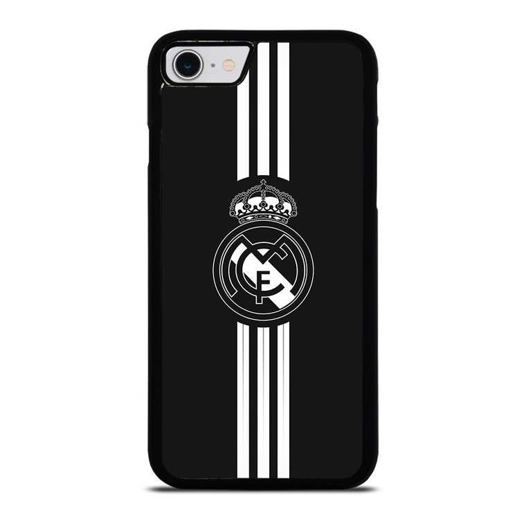 REAL MADRID FC LOGO BLACK WHITE iPhone SE 2022 Case