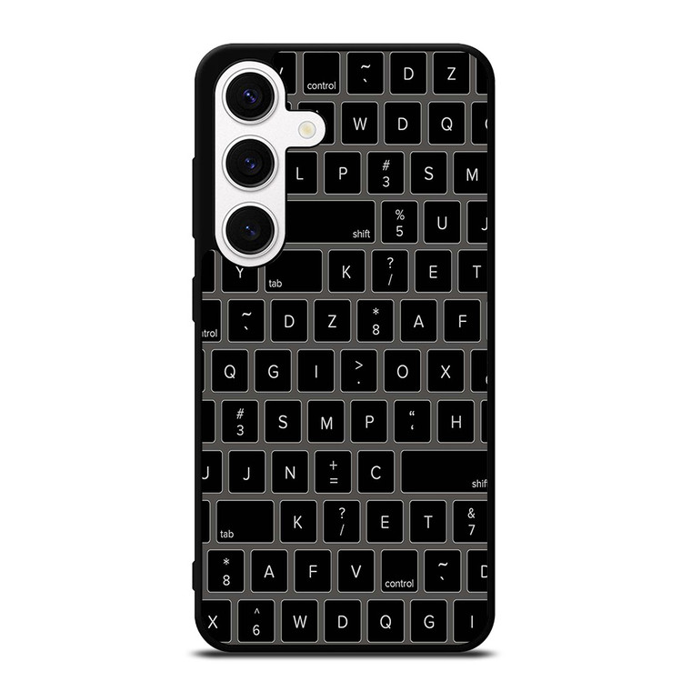 BLACK KEYBOARD PATTERN Samsung Galaxy S24 Case