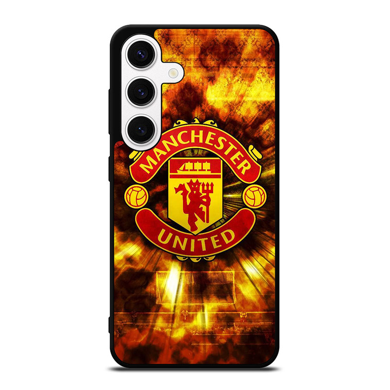 MANCHESTER UNITED FOOTBALL CLUB ON FIRE Samsung Galaxy S24 Case