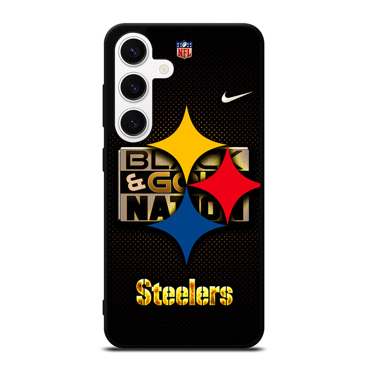 PITTSBURGH STEELERS BLACK AND GO NATION Samsung Galaxy S24 Case