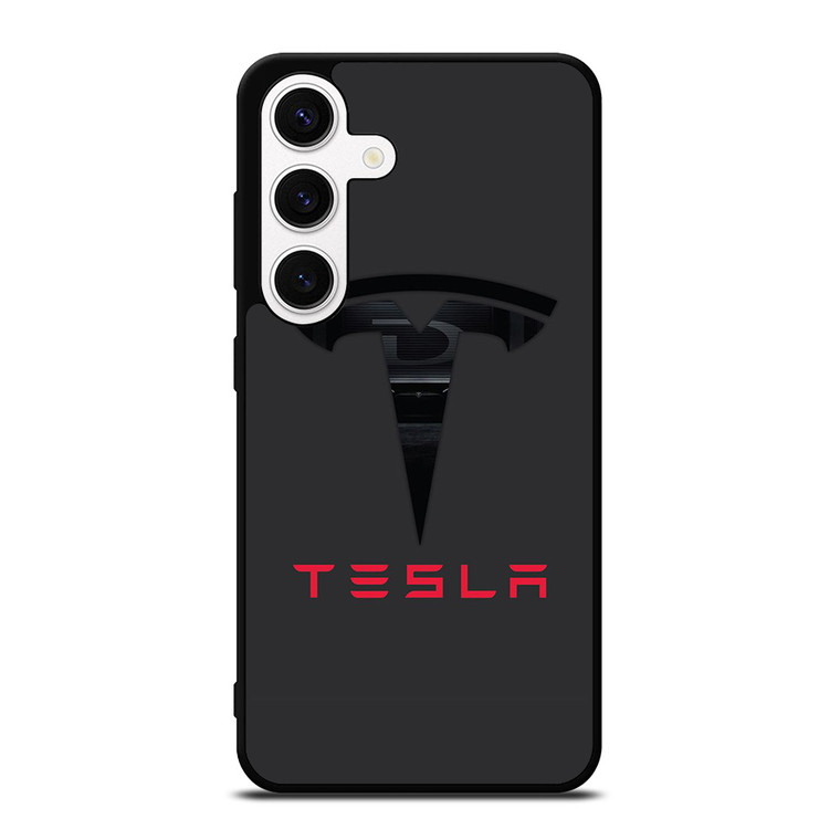 TESLA MOTORS BLACK ICON Samsung Galaxy S24 Case