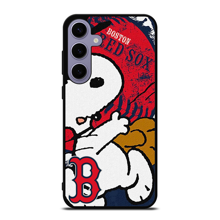 BOSTON RED SOX BASEBALL SNOOPY Samsung Galaxy S24 Plus Case