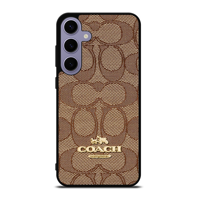 COACH NEW YORK PATTERN BROWN Samsung Galaxy S24 Plus Case