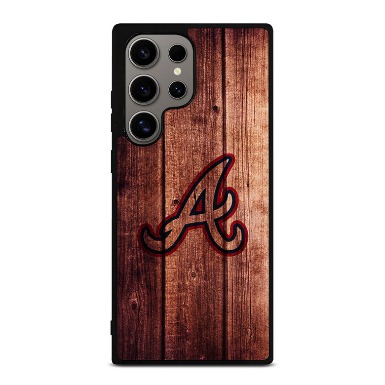 ATLANTA BRAVES LOGO WOOD INITIAL Samsung Galaxy S24 Ultra Case