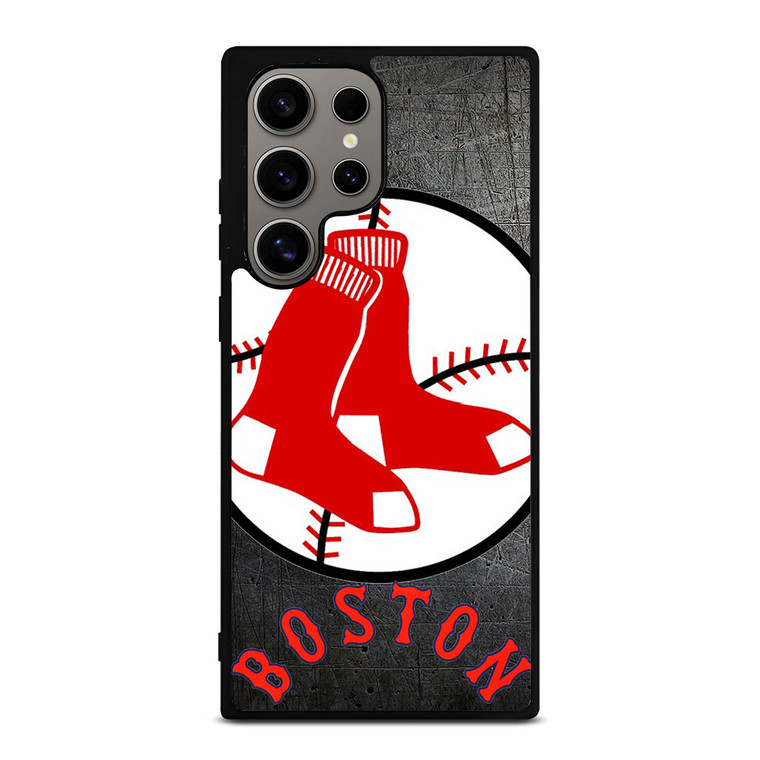 BOSTON RED SOX BASEBALL METAL LOGO Samsung Galaxy S24 Ultra Case