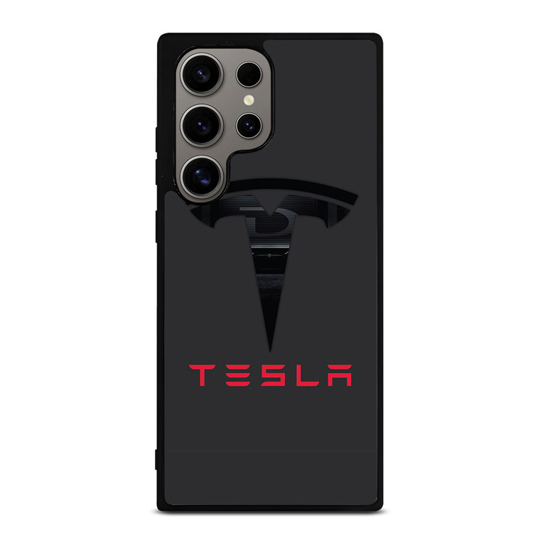 TESLA MOTORS BLACK ICON Samsung Galaxy S24 Ultra Case