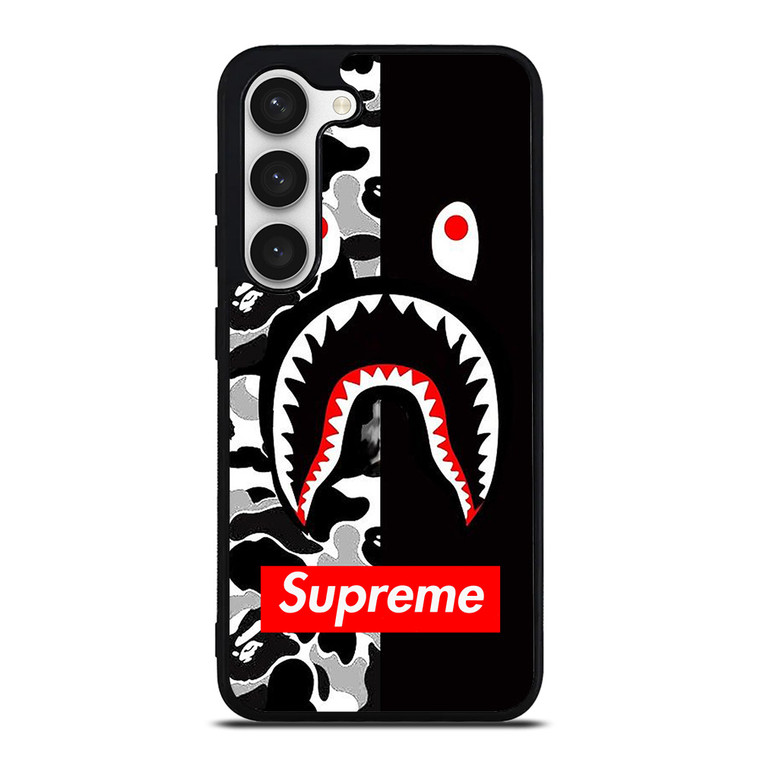 BAPE SHARK SUPREME CAMO BLACK Samsung Galaxy S23 Case