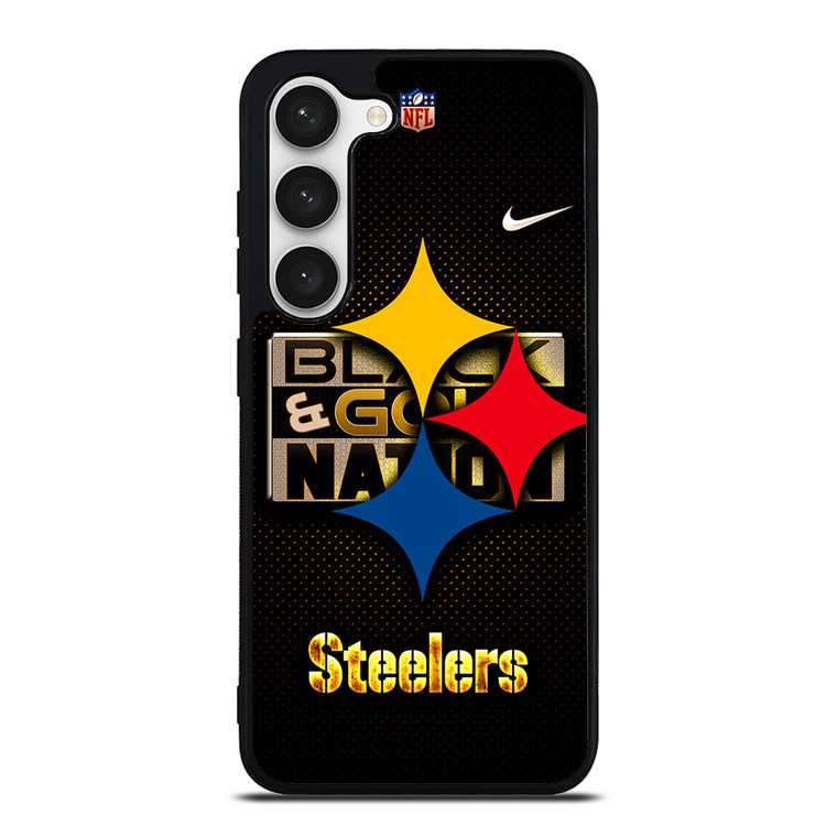 PITTSBURGH STEELERS BLACK AND GO NATION Samsung Galaxy S23 Case