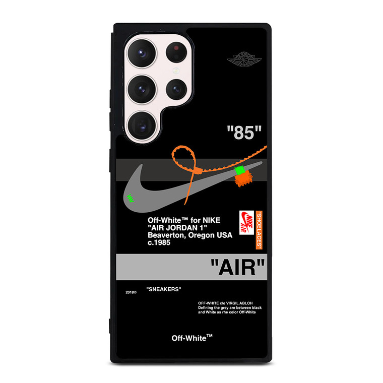 AIR JORDAN NIKE OFF WHITE BLACK Samsung Galaxy S23 Ultra Case