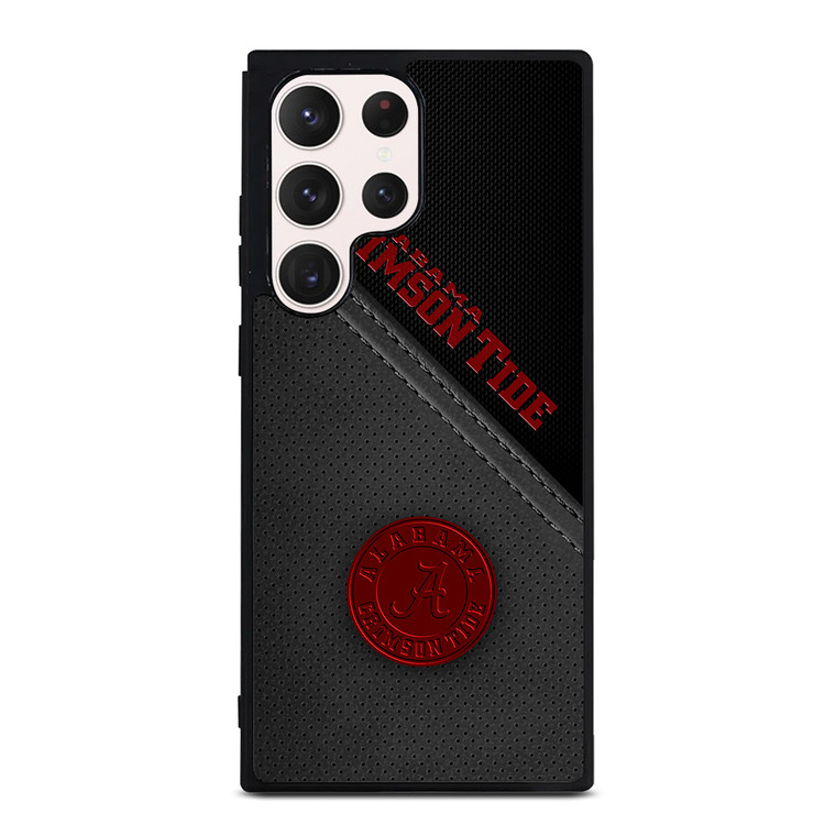 ALABAMA CRIMSON TIDE LEATHER Samsung Galaxy S23 Ultra Case