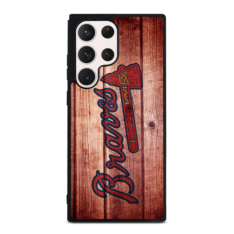 ATLANTA BRAVES BASEBALL WOOD Samsung Galaxy S23 Ultra Case