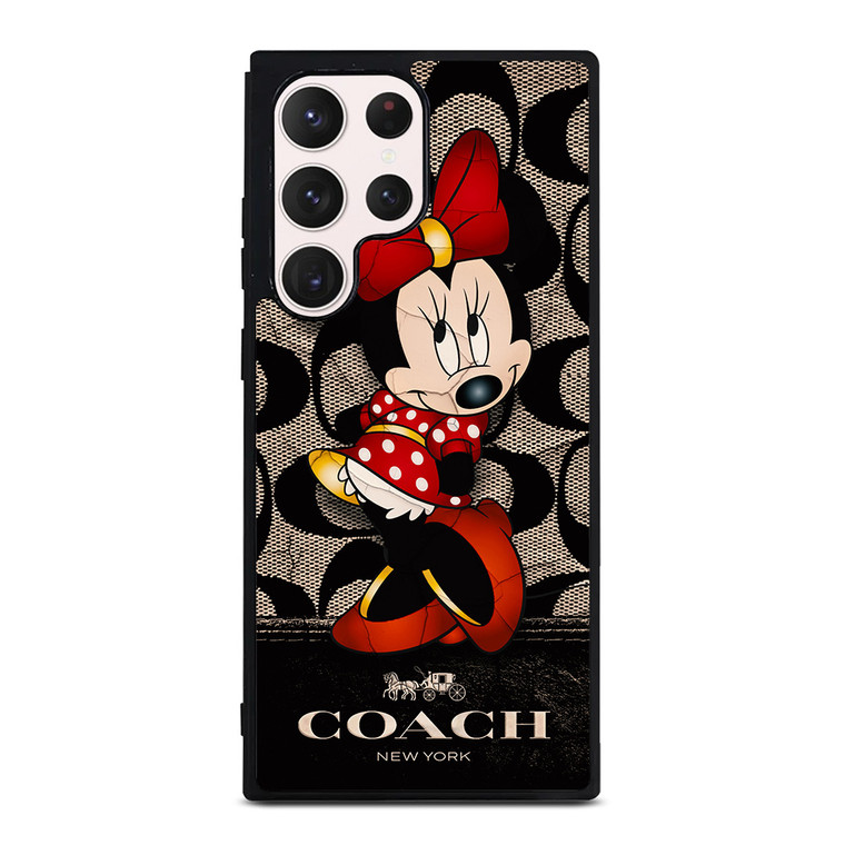 COACH NEW YORK BLACK MINNIE MOUSE Samsung Galaxy S23 Ultra Case