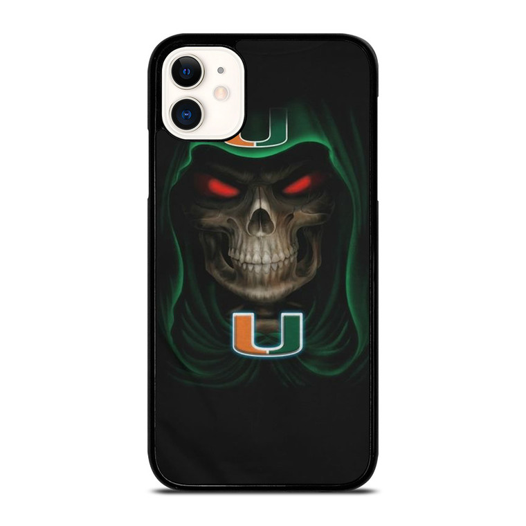 MIAMI HURRICANES SKULL iPhone 11 Case