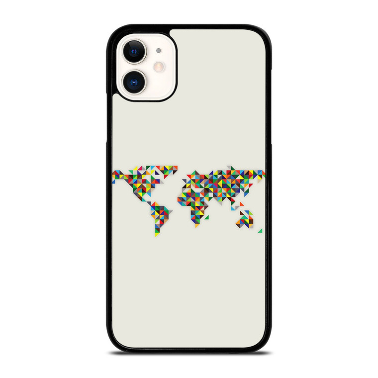 MINIMALISTIC WORLD MAP iPhone 11 Case
