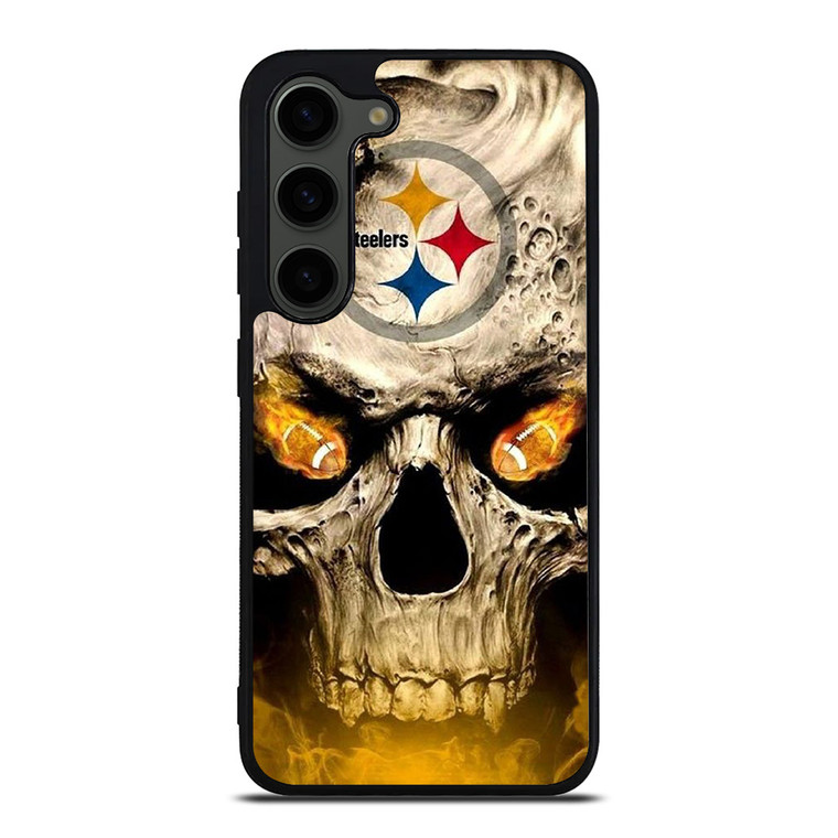 PITTSBURGH STEELERS FOOTBALL SKULL Samsung Galaxy S23 Plus Case