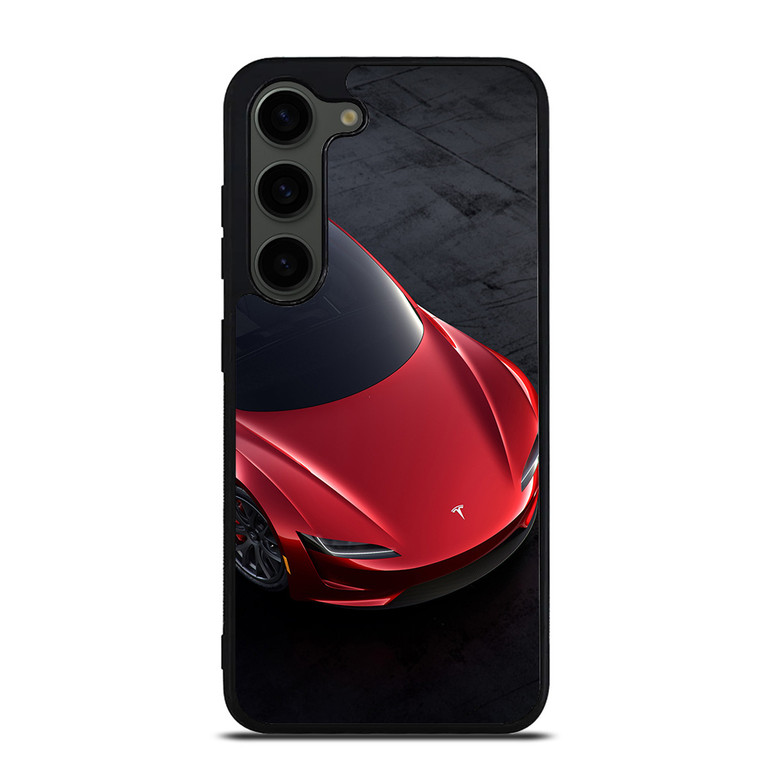 TESLA RED ELECTRIC CAR Samsung Galaxy S23 Plus Case
