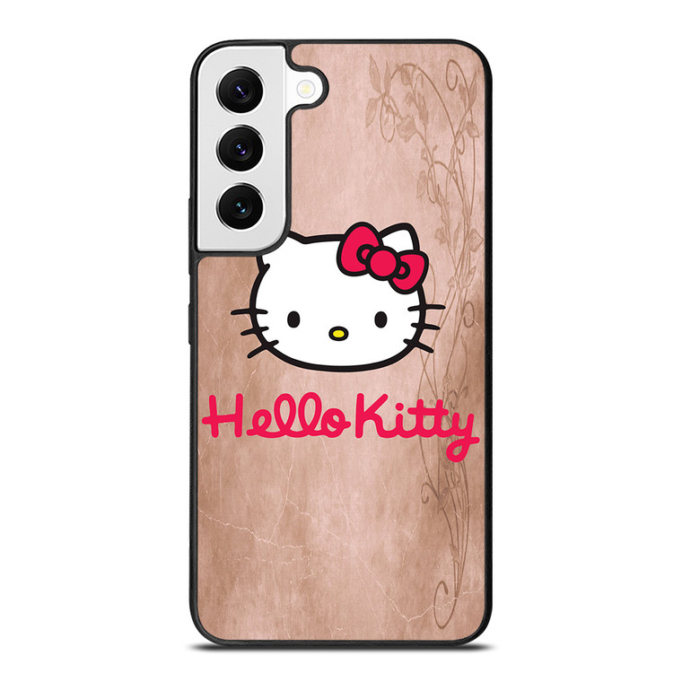 HELLO KITTY FACE WOOD Samsung Galaxy S22 Case