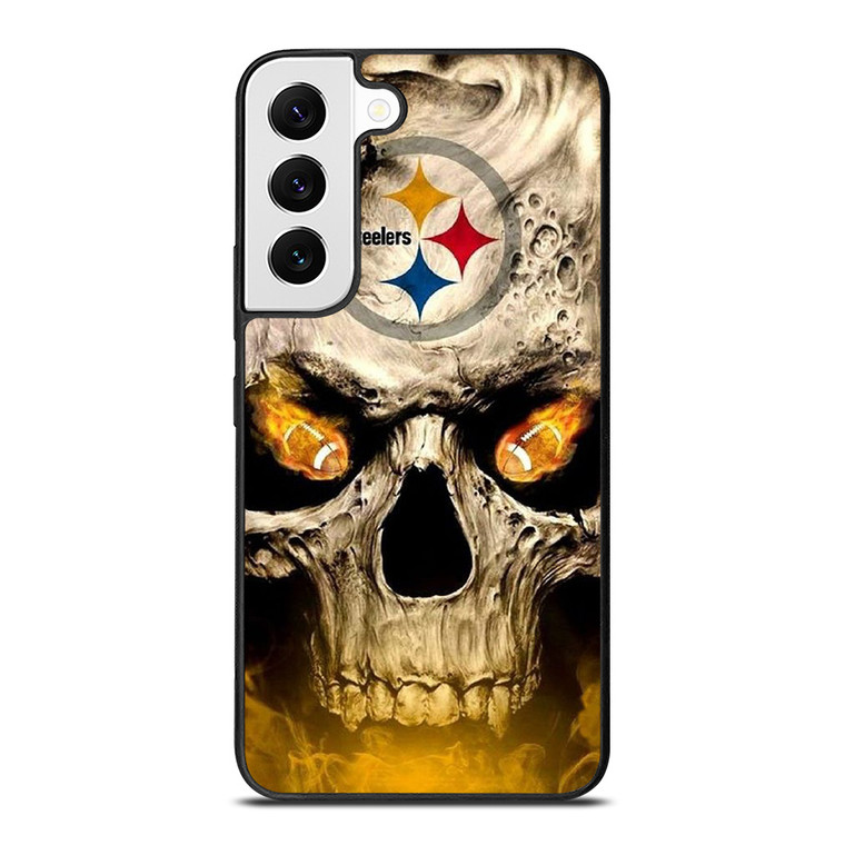 PITTSBURGH STEELERS FOOTBALL SKULL Samsung Galaxy S22 Case