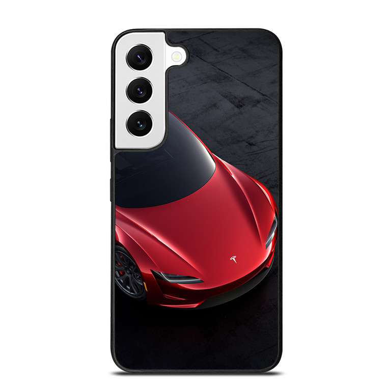 TESLA RED ELECTRIC CAR Samsung Galaxy S22 Case