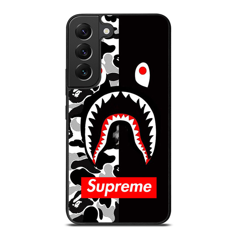 BAPE SHARK SUPREME CAMO BLACK Samsung Galaxy S22 Plus Case