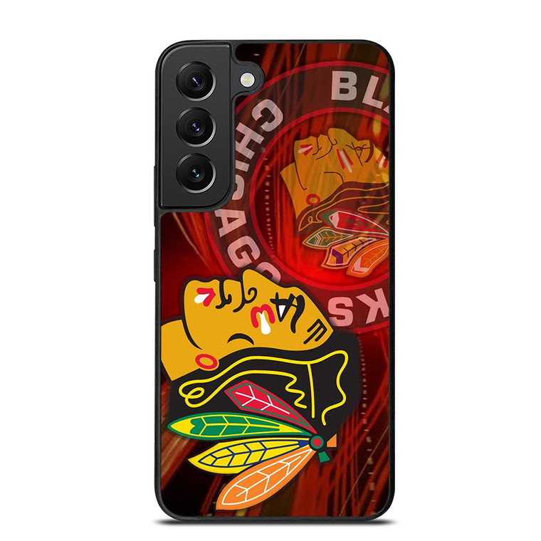 CHICAGO BLACK HAWKS HEAD ICON Samsung Galaxy S22 Plus Case