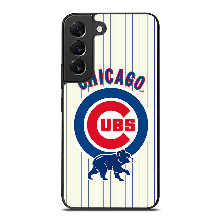 CHICAGO CUBS BASEBALL STRIPES LOGO Samsung Galaxy S22 Plus Case