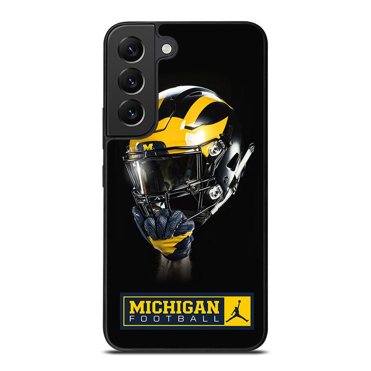 MICHIGAN WOLVERINES FOOTBALL HELMET Samsung Galaxy S22 Plus Case
