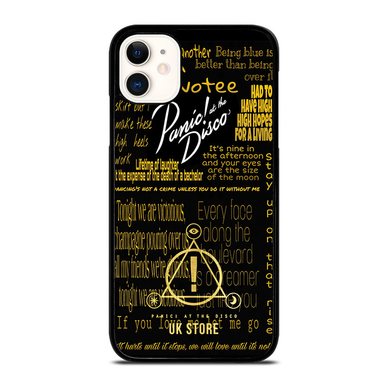 PANIC AT THE DISCO LOGO GOLD iPhone 11 Case PANIC AT THE DISCO LOGO GOLD iPhone 11 Case