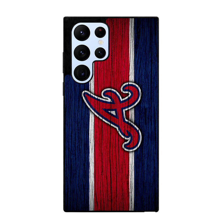 ATLANTA BRAVES MLB LOGO STRIPS Samsung Galaxy S22 Ultra Case Samsung