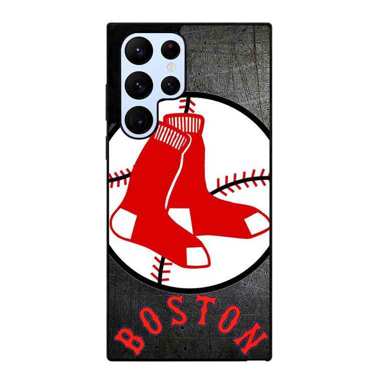 BOSTON RED SOX BASEBALL METAL LOGO Samsung Galaxy S22 Ultra Case Samsung