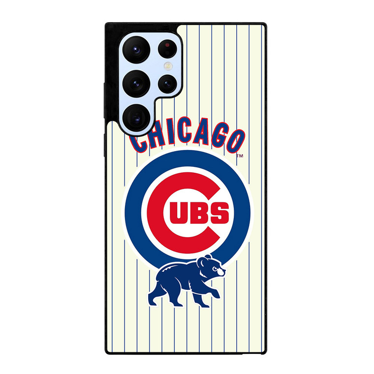 CHICAGO CUBS BASEBALL STRIPES LOGO Samsung Galaxy S22 Ultra Case Samsung