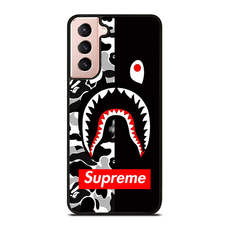 BAPE SHARK SUPREME CAMO BLACK Samsung Galaxy S21 Case