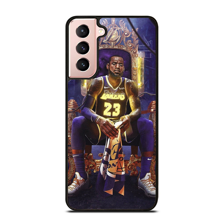 LEBRON JAMES LAKERS KING SITDOWN Samsung Galaxy S21 Case