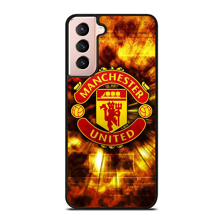 MANCHESTER UNITED FOOTBALL CLUB ON FIRE Samsung Galaxy S21 Case