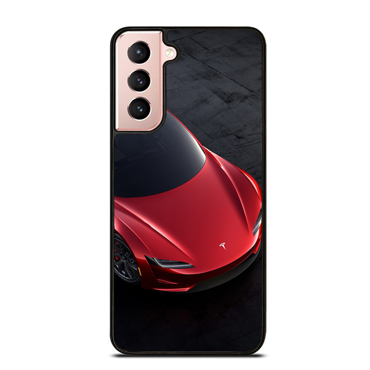 TESLA RED ELECTRIC CAR Samsung Galaxy S21 Case