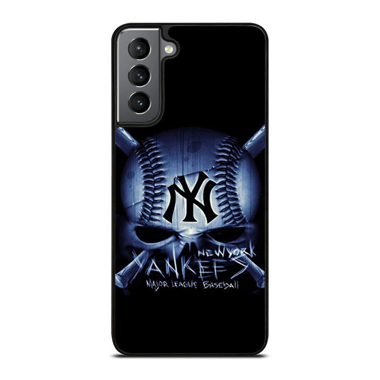 NEW YORK YANKEES BASEBALL SKULL Samsung Galaxy S21 Plus Case