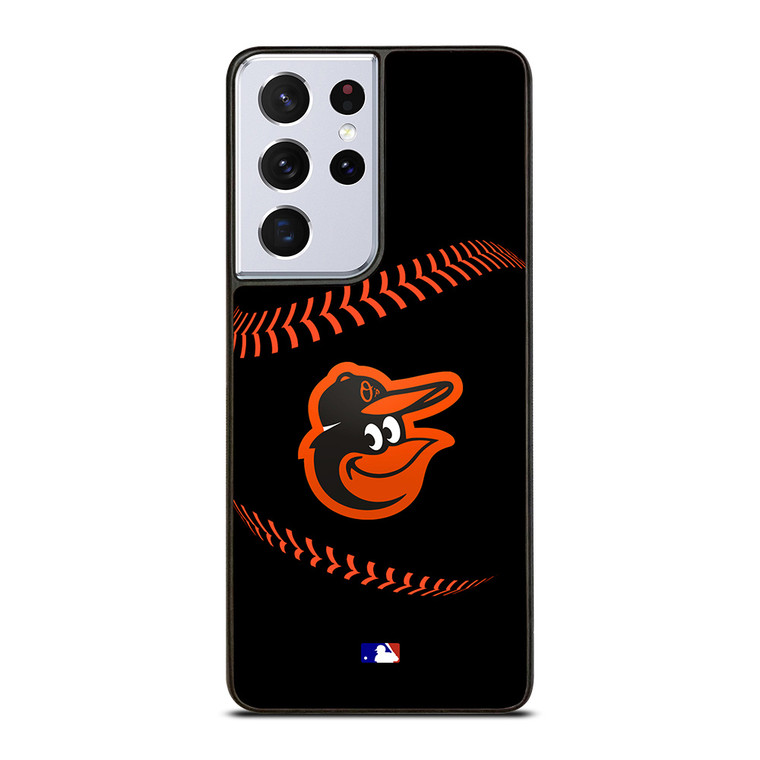 BALTIMORE ORIOLES BASEBALL BLACK Samsung Galaxy S21 Ultra Case