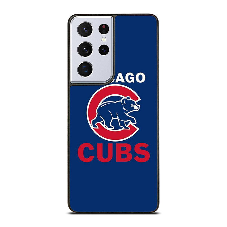 CHICAGO CUBS BLUE RED LOGO BASEBALL Samsung Galaxy S21 Ultra Case