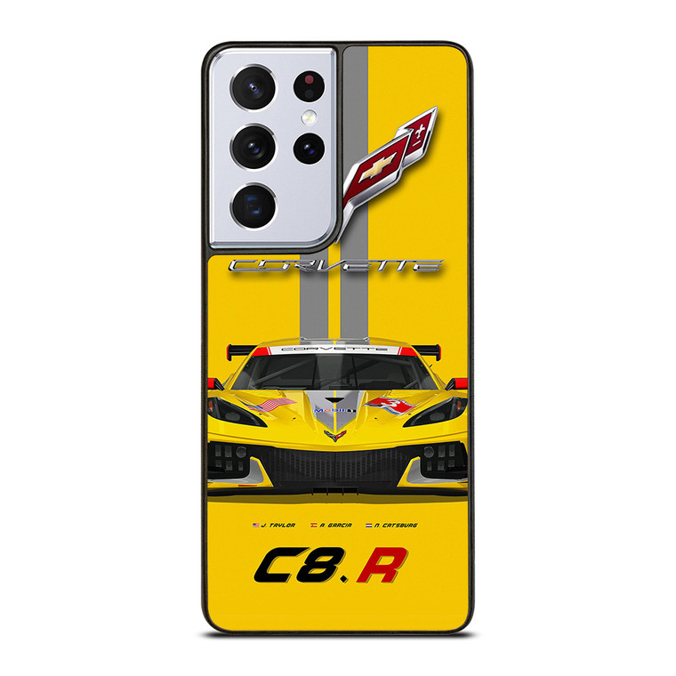CORVETTE C8 R YELLOW Samsung Galaxy S21 Ultra Case