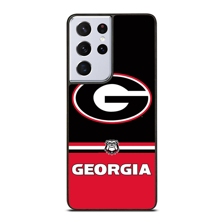 GEORGIA BULDOGS STRIPS Samsung Galaxy S21 Ultra Case