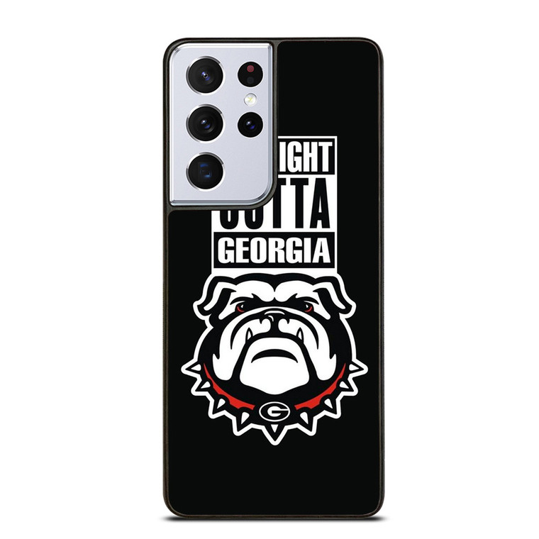 GEORGIA BULLDOGS UGA STRAIGHT OUTTA Samsung Galaxy S21 Ultra Case
