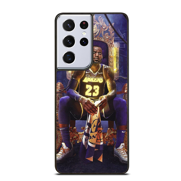 LEBRON JAMES LAKERS KING SITDOWN Samsung Galaxy S21 Ultra Case